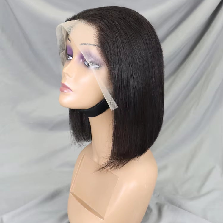 HOT SELL 13x4 LACE WIG  Human Hair Lace Front Bob Wigs Short Straight Style Transparent Swiss Lace Raw Brazilian for Black Women