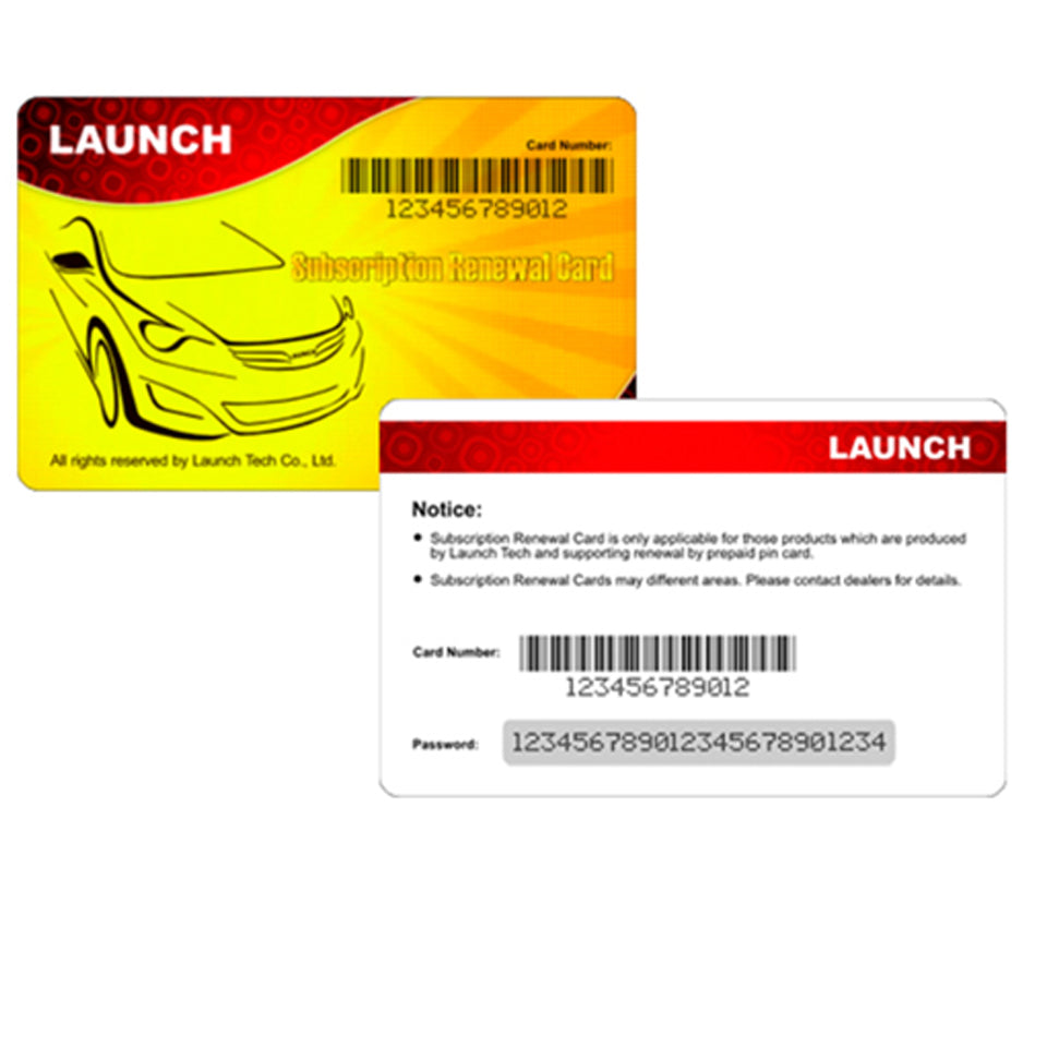 Launch X431 1 Years Pin Card Software Update Card Support for 12 V Gasoline & Diesel for X431 V V+ PRO Mini Diagun IV