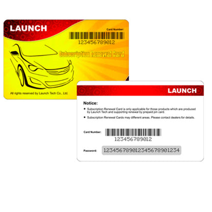 Launch X431 1 Years Pin Card Software Update Card Support for 12 V Gasoline & Diesel for X431 V V+ PRO Mini Diagun IV