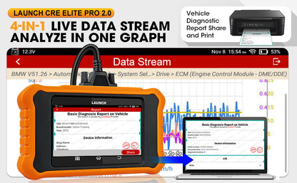 Launch CRE Creader Elite 2.0 for GM Bi-Directional Scan Tool All Resets Service Code Reader Fit for Buick/Chevrolet/Cadillac/GMC