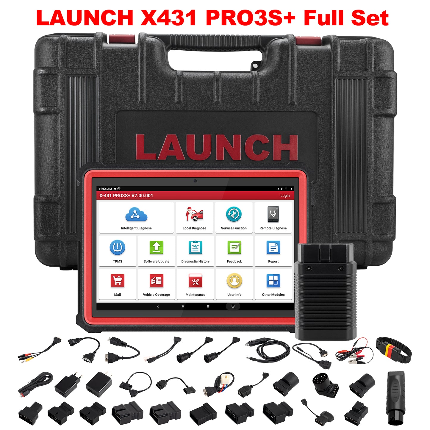 X431 Pro3s+ 10.1 Inch EOBD/OBD2 Diagnostic Tool 2 Years Free Update DBScar Heavy Truck Auto Car Diagnostic Scanner Tool