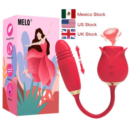 Free Shipping Silicone G-Spot Heating Red Rose Vibrator for Women Waterproof Female Vagina Clitoris Massager Sex Toys for Women%