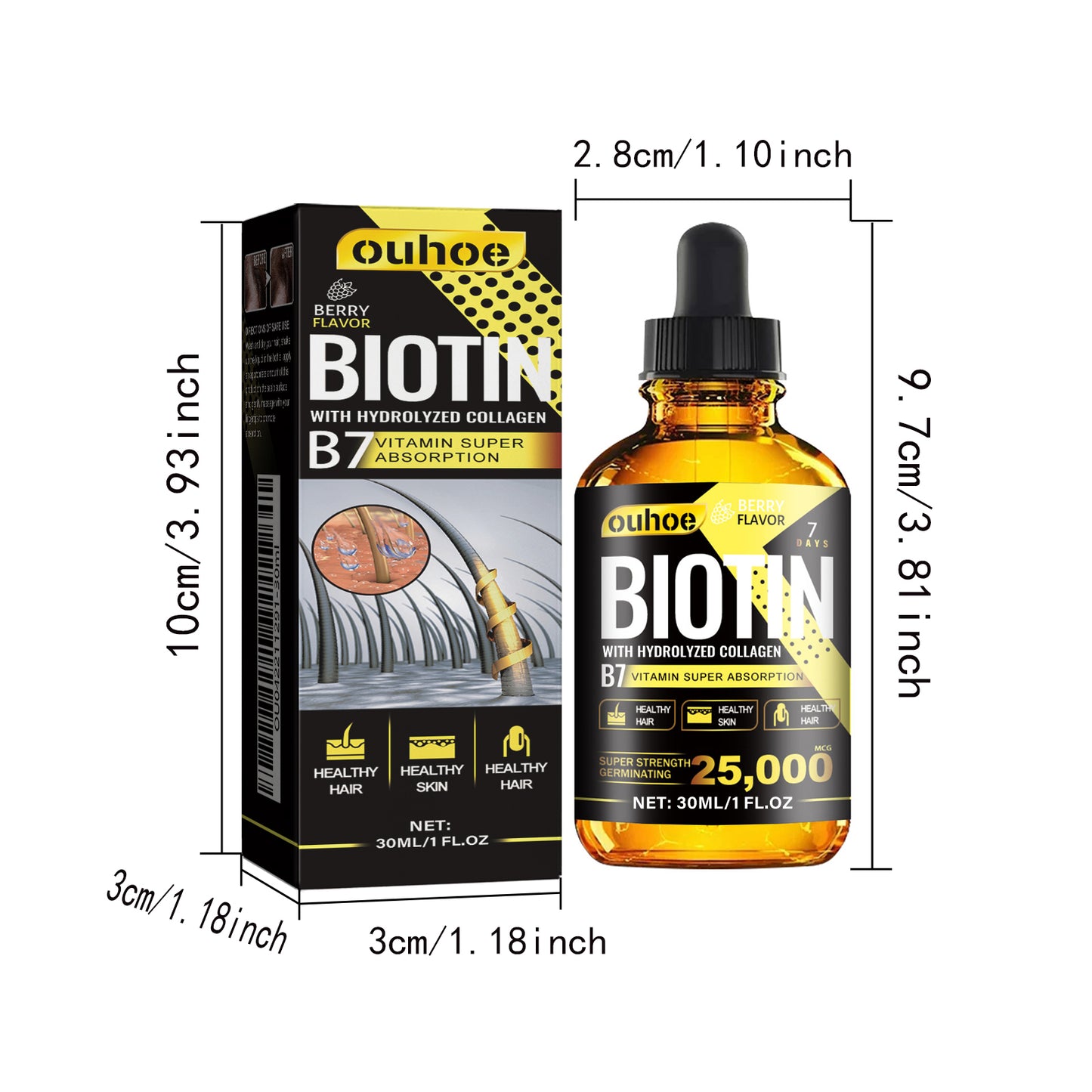 OUHOE Collagen B7Vitamin Hair Care Essential Oil Nourishing Hair Gentle Hair Care Soft Hair