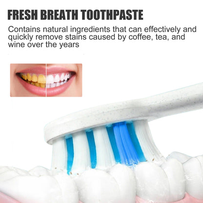 EELHOE Fresh Breath Toothpaste Cleans Teeth Odor Care Oral Daily Teeth Whitening Care Toothpaste