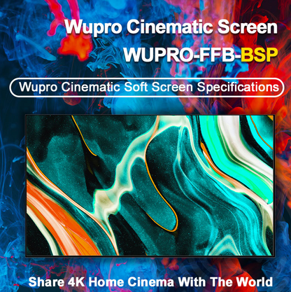 120 Inch Wupro/OEM BSP Projector Screen 4K UHD ALR/CLR Home Cinema Fixed Frame UST Projection Screen