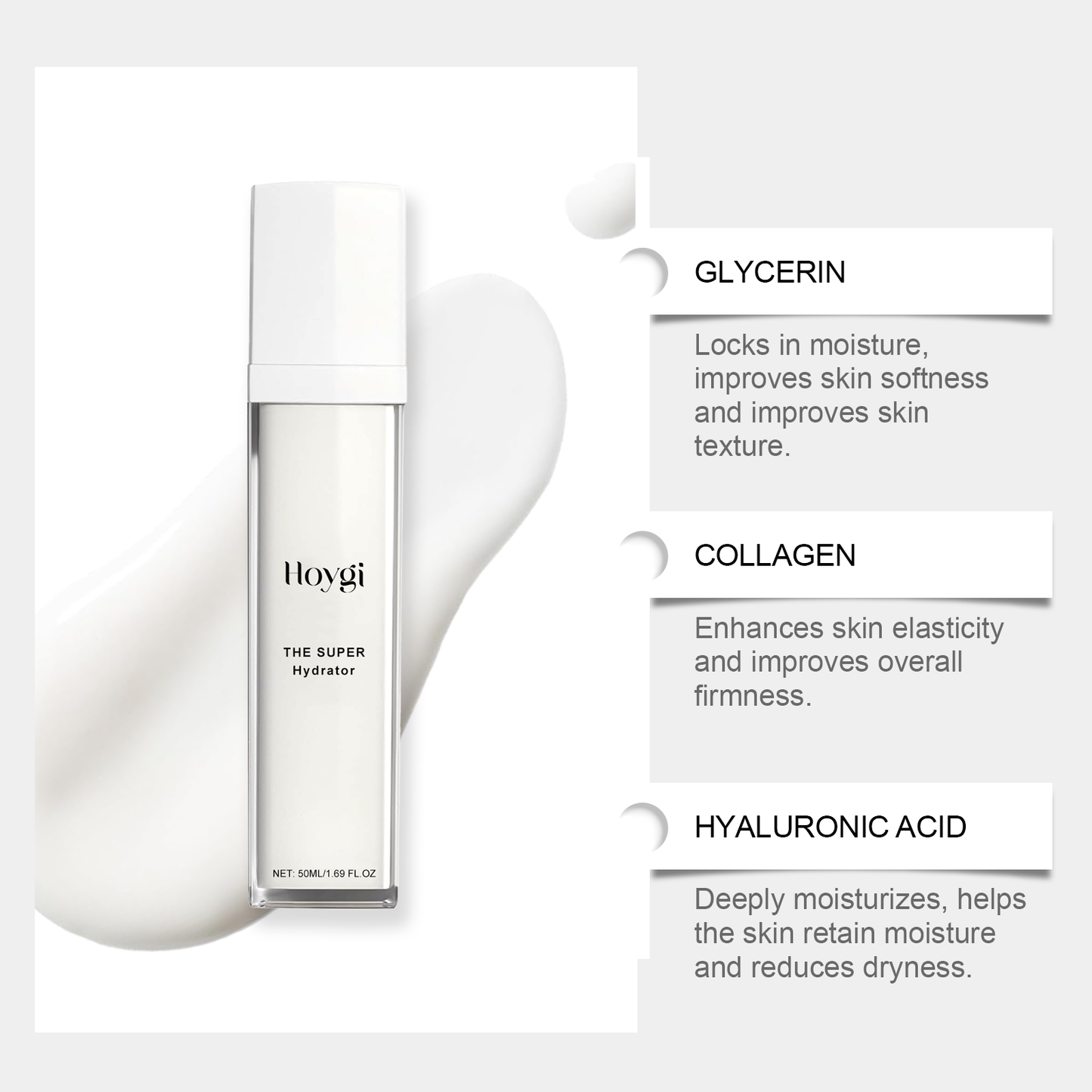 Hoygi Hyaluronic Acid Moisturizing Essence Lotion Gentle Moisturizing Brightening Care Facial Skin Firming Essence