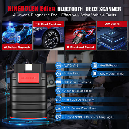 Ediag Code Reader All System 15 Reset Function ECU Coding and Active Test Diagnostic Tools PK Old Thinkdiag