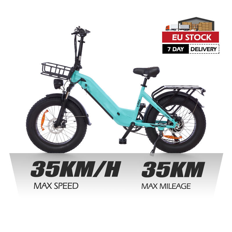 MZ-9 Eu US Warehouse Stock 20 Inch 48V 500W 750W Full Suspension Folding Fatbike E-Bike Electric Bicycle for Sale