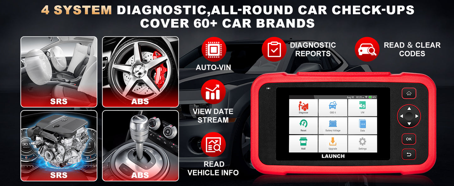 Launch CRP123i V2.0 Multi System Diagnostic OBD2 Scan Tool 2025 New Ver. Creader Elite PK CRP123X