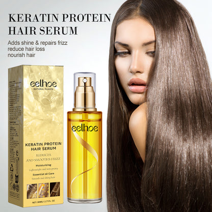 EELHOE Keratin Hair Serum Spray Hair Repair Improve Dry Curly Frizzy Hair Pomade Oil Essence