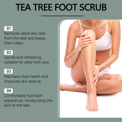 West&Month Tea Tree Foot Scrub Massage Softening Callus Cleaning Moisturizing Smooth Foot Scrub