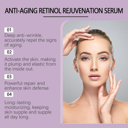 OUHOE Retinol Anti-Wrinkle Serum Hydrating Moisturizing Lifting Firming Diminishing Fine Lines Nourishing Skincare Essence