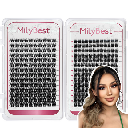 US Local Stock DIY Segment Eyelashes Individual Lash Extension Mega Set 336 Pcs Silk Cluster Lashes Book