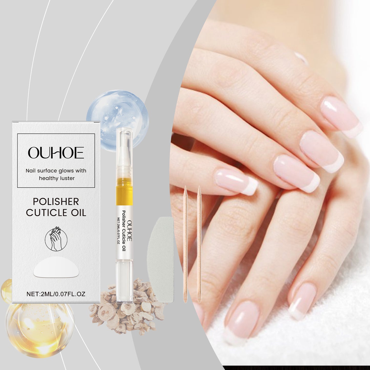 OUHOE Nail Care Solution Set Nail Care Solution for Soft Nails Moisturizing Cuticle Repair Nail Surface Care Agent