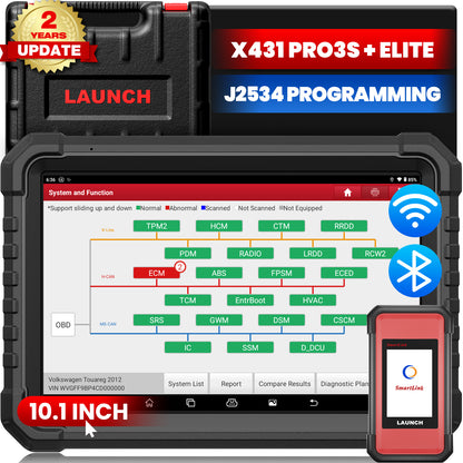 LAUNCH X431 PRO3S+ Elite Escaner Automotriz OBD2 Scanner With 37 Resets Professional ECU Coding J2534 Programming Tool