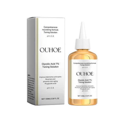 OUHOE Glycolic acid7%Moisturizing Toner，Remove Closed Comedones Improve Skin Condition Rejuvenating Toner Essence