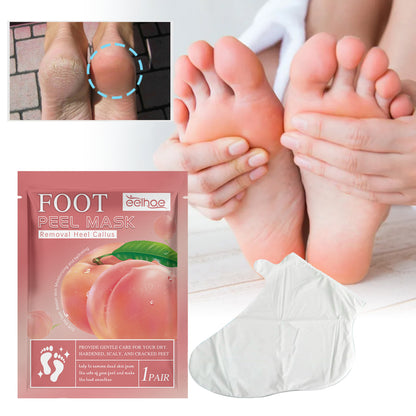 EELHOE Peach Foot Mask Foot Moisturizing Hydrating Smooth Skin Anti-Dryness Callus Removal Care Foot Mask