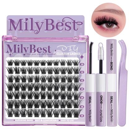 US Local Stock DIY Segment Eyelashes Individual Lash Extension Mega Set 336 Pcs Silk Cluster Lashes Book