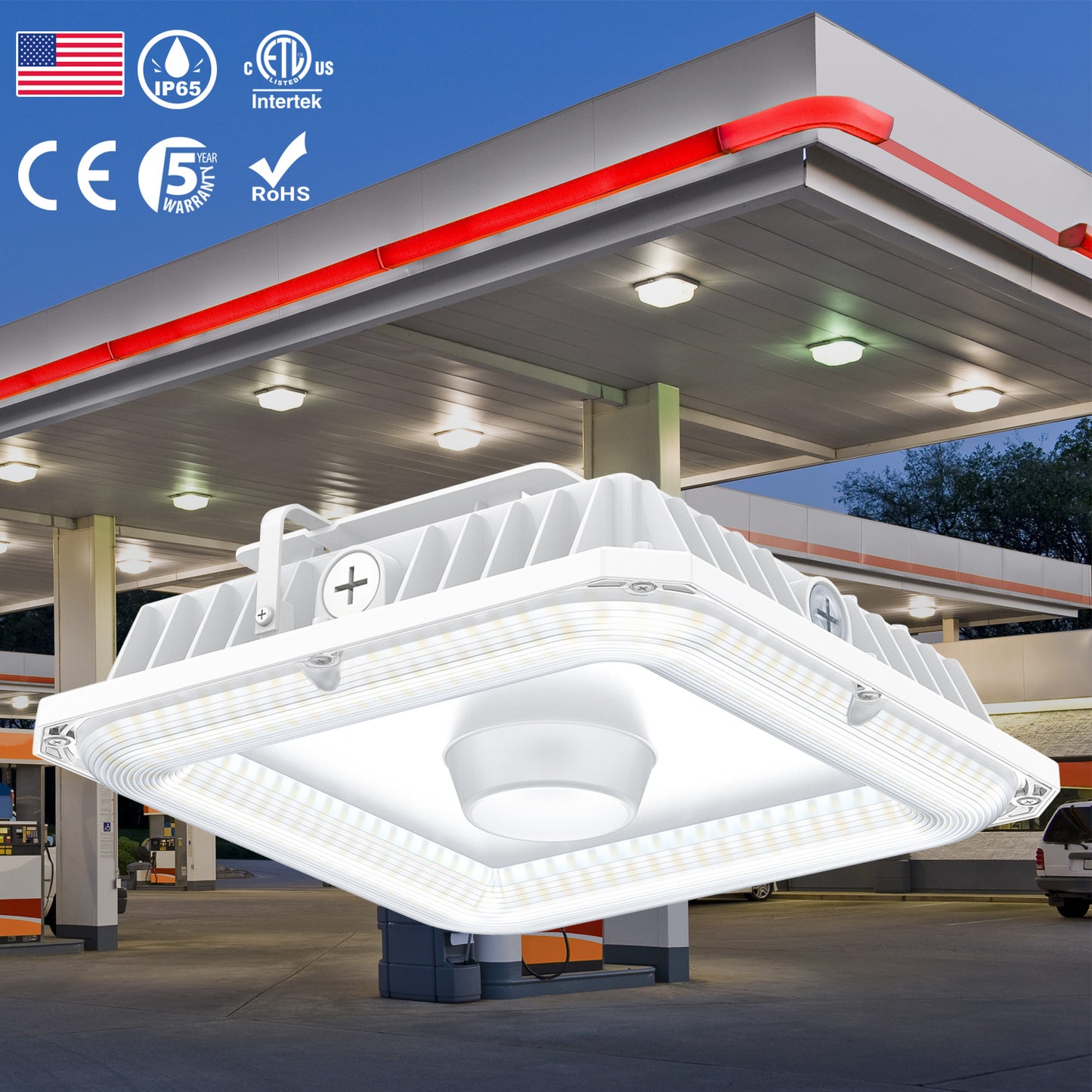 Canopy Light 100w Lights Anti-glare Outdoor Led Gas Station Canopy Light