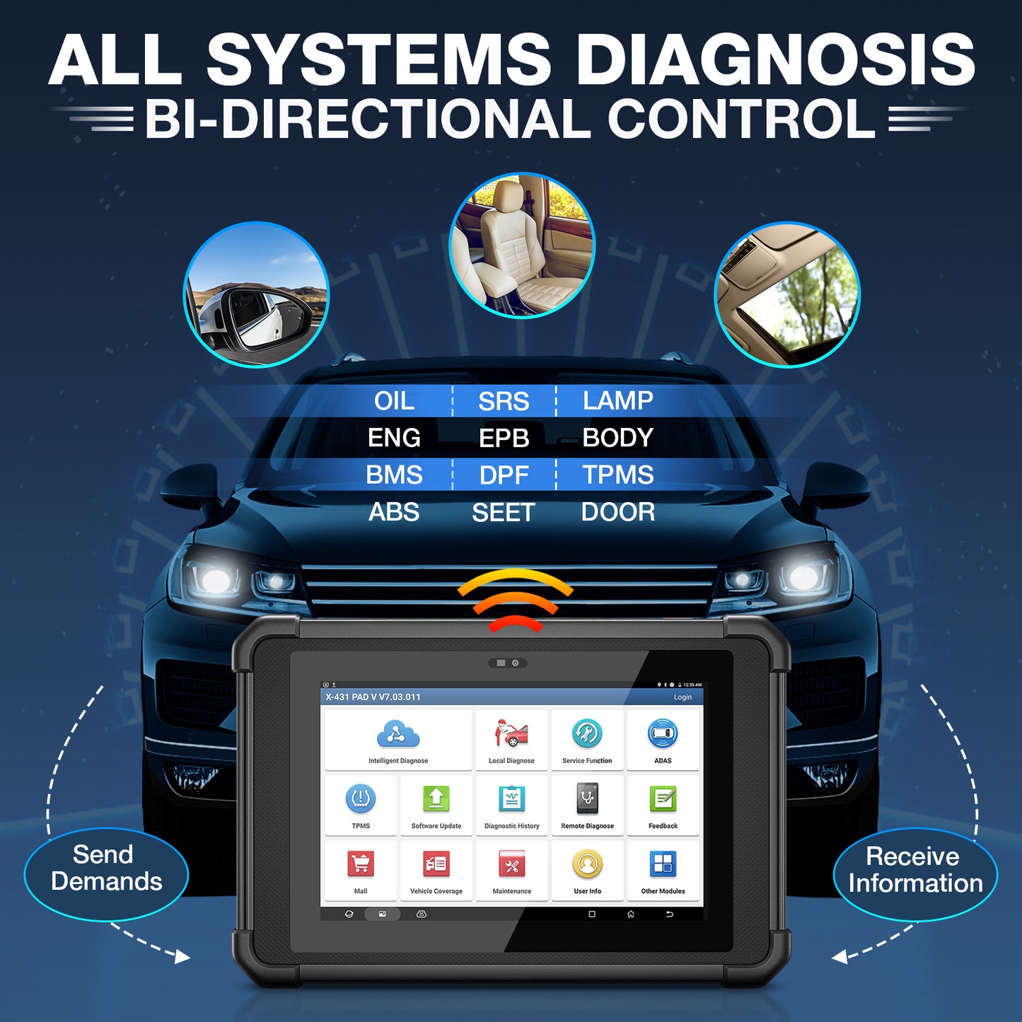 Launch 2025 X431 PAD V Elite Full Function ECU Online Programming & Coding Scan Tool Topology Map Bi-Directional Control Scanner