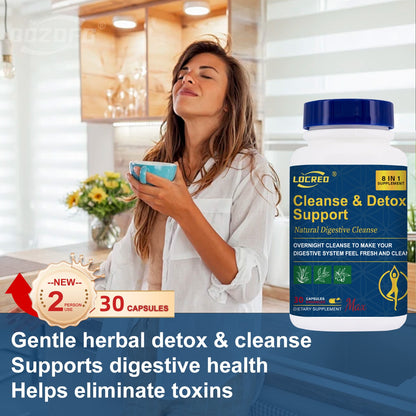 Cleanse & Detox Capsule Gentle Herbal  Supports Digestive Health 30 Capsules