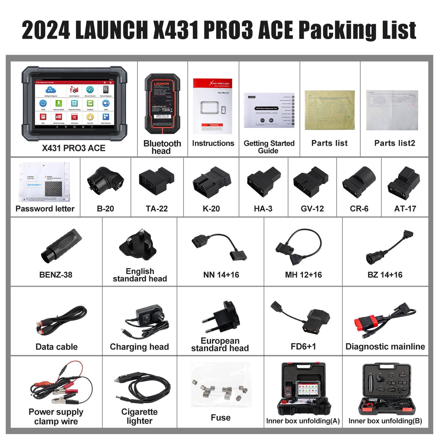 New Arrival X431 PRO3 ACE Bi-directional Control Car Diagnostic Tool Machine OBD2 Scanner With 38 Resets 2 Years Free