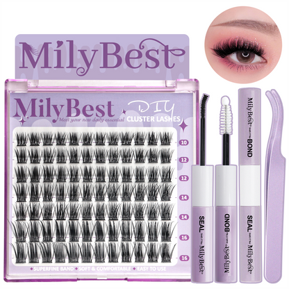 US Local Stock Custom Eyelash Cluster DIY Hand Made Silk Mix Curl Individual Lash Segment DIY 3D Eye Lash Clusters