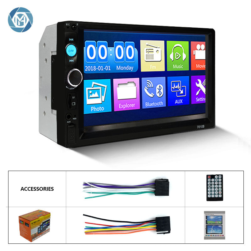 7inch 2 DIN Car Audio Touch Screen Media Stereo Built-in BT Mirror Link and Android Phone With Camera Car Stereo