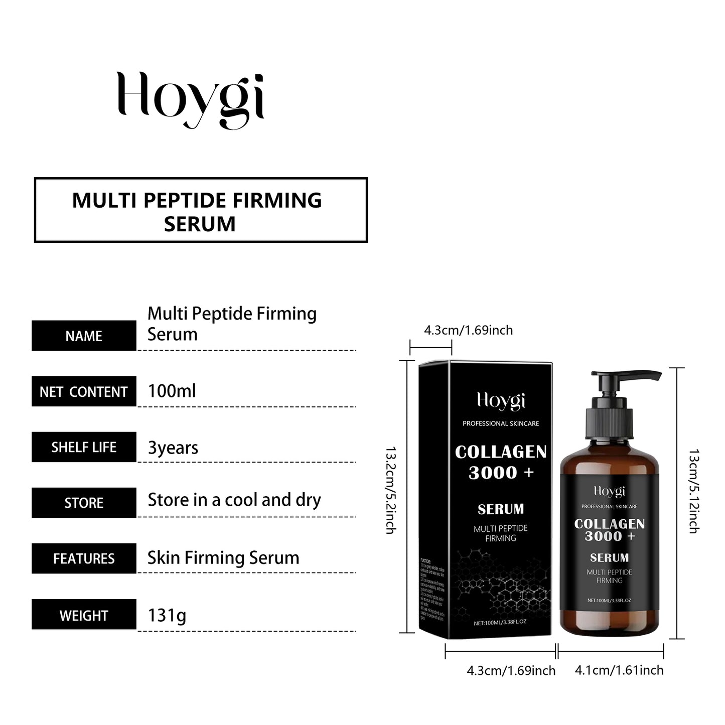 Hoygi Hyaluronic acid essence Hydrating, Moisturizing and Caring Skin Brightening, Soft, Gentle and Caring Essence