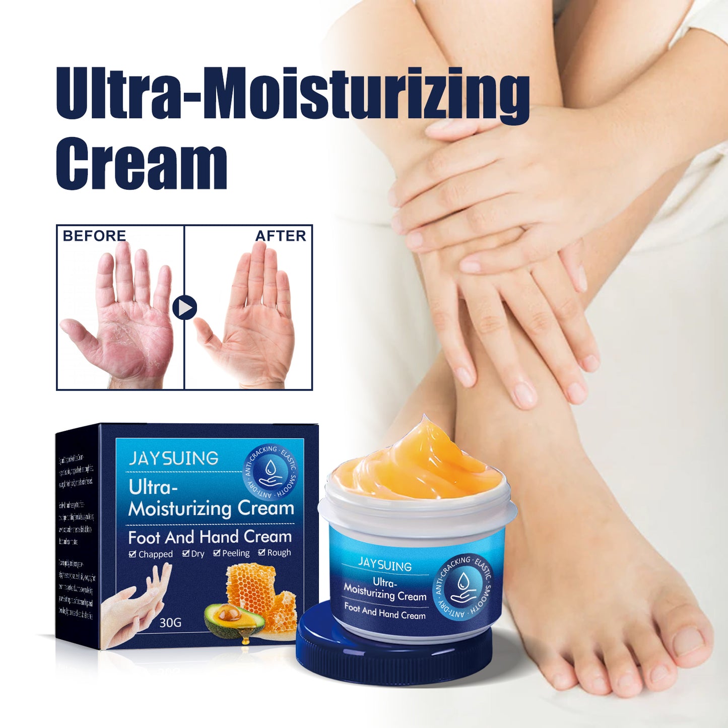 Jaysuing Hand cream Hydrating Moisturizing Improves Hand and Foot Condition Nourishing Care Anti-Chap Hand and Foot Care