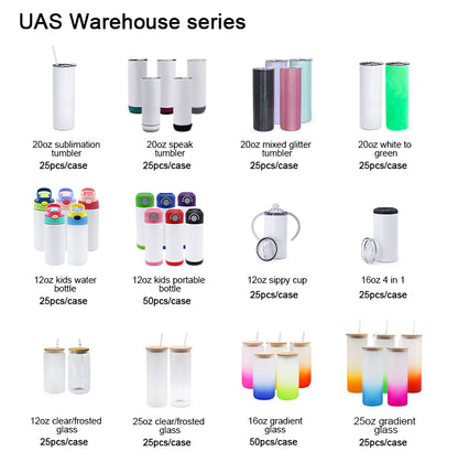 Hot Sale US Free Shipping 12oz Kids Double Wall Stainless Steel Blanks Tumbler With Handle 2 Lids Sippy Cup Sublimation Tumblers