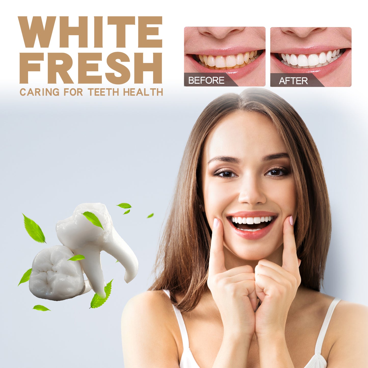 EELHOE Fresh Breath Toothpaste Cleans Teeth Odor Care Oral Daily Teeth Whitening Care Toothpaste