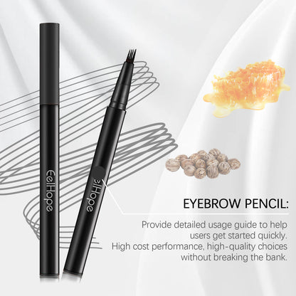 EELHOPE Four-pronged eyebrow pencil Wild Eyebrow Shaping Pencil, Easy to Use, Smudge-proof, Natural and Precise Eyebrow Shaping