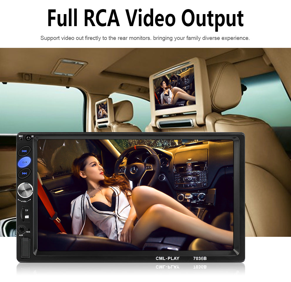 MP5 Player Hands-free 7-inch 2 Din Multimedia FM Mirror Link Touch Screen 7010B USB FM Rear View Indash Car Radio