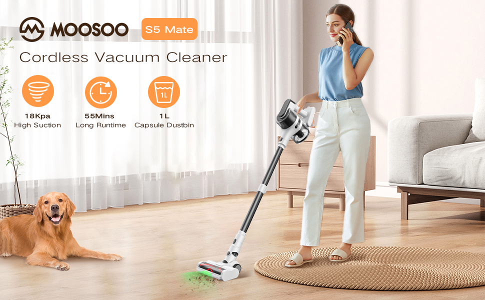 Moosoo S5Mate V15 Cordless Vacuum Cleaner Cordless Vacuum Cleaner Stick V10 V12 Cyclone Cordless Vacuum Cleaner Dire