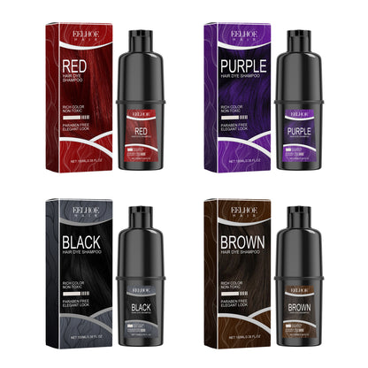 EELHOE Hair Dye Shampoo Hair Dye Shampoo Herbal Essence Plant Extract Care Long-lasting Color Healthy Hair Dye