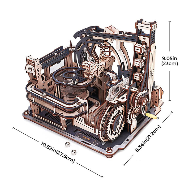 Robotime Rokr US Warehouse Wood Crafts LGC01 Spaceport Marble Run DIY Assembly Toys 3D Wooden Puzzles for Drop Shipping