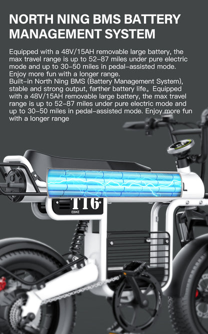 Coswheel T16 Electric Bike for Adults Teens 1000W Motor 28mph 70+Miles E Bike 48v 20Ah Battery Ebik 7 Speed Gear Dual Suspension