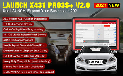 X431 Pro3s+ 10.1 Inch EOBD/OBD2 Diagnostic Tool 2 Years Free Update DBScar Heavy Truck Auto Car Diagnostic Scanner Tool