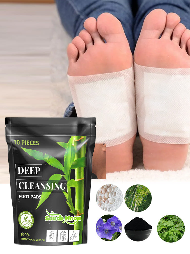 EELHOE Deep Cleansing Foot Patch Bamboo Charcoal Dampness Relieving Physical and Mental Sleep Aid Foot Patch