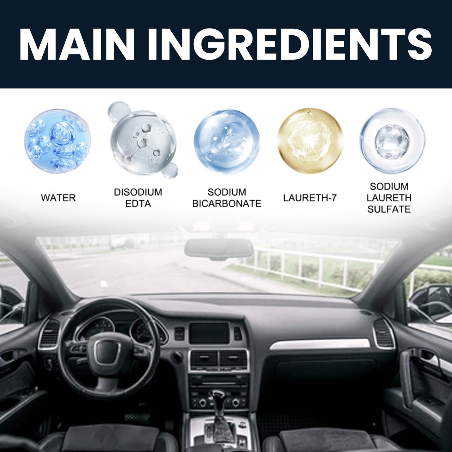 Homonth Fast Automobile Interior Cleaning Agent Leather Interior Dashboard Clean Dustproof Refurbished Repair Cream