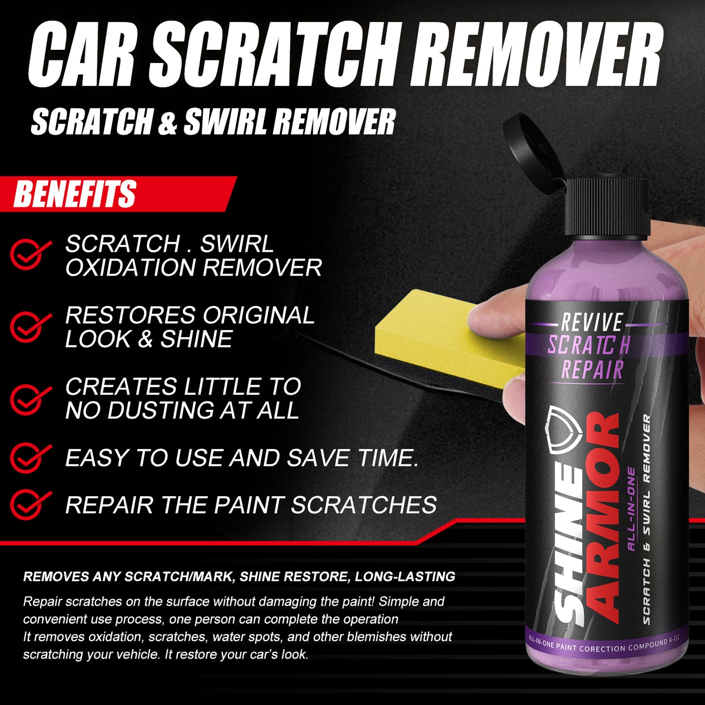 EELHOE Car Scratch-Free Repair Liquid Paint Repair Scratch Removal Beauty Maintenance Polishing Solution