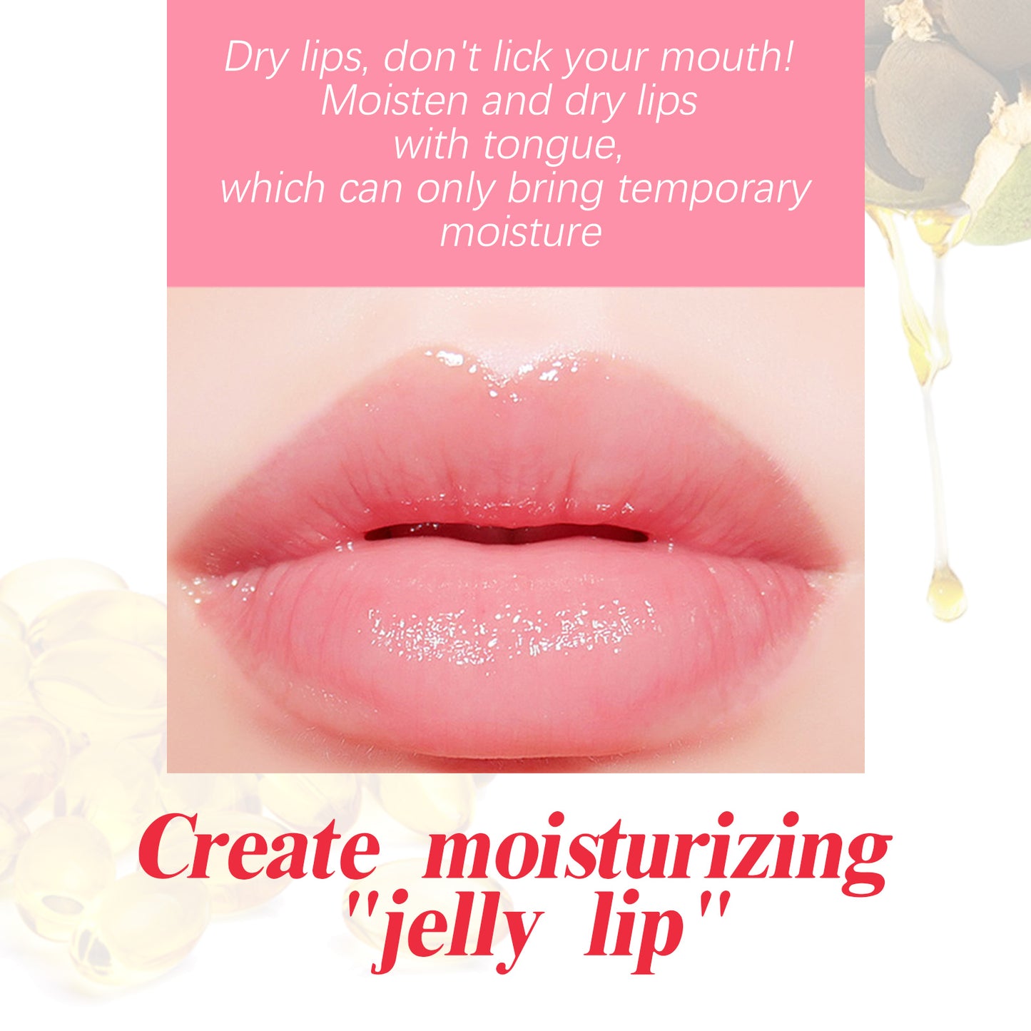 West&Month Jelly Lip Mask Moisturizing Hydrating Lip Wrinkle Reduction Nourishing Lip Skin Sleep Jelly Lip Mask