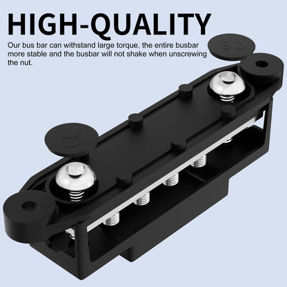 275A Heavy Duty Bus Bar Power Block Terminal 6X 5/16" Post (M8) Electrical Terminal Block Connector Busbar Battery