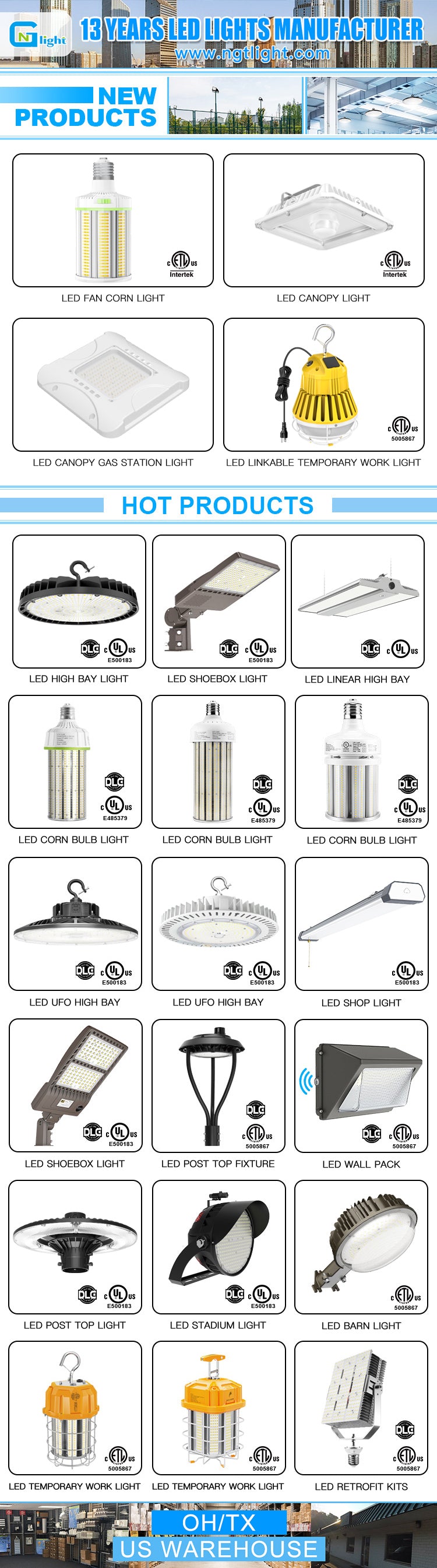 Cct and Wattage Selectable Warehouse Industrial 100w 240w 200w Ip65 Waterproof Led High Bay Light