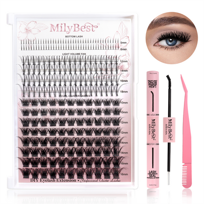 US Local Stock Custom Eyelash Cluster DIY Hand Made Silk Mix Curl Individual Lash Segment DIY 3D Eye Lash Clusters