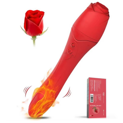 Heating Rose G Spot Vibrator Dildos for Women Vagina Vibrator Female Clitoris Stimulate Adult Sex Toys for Woman Nipple Massager