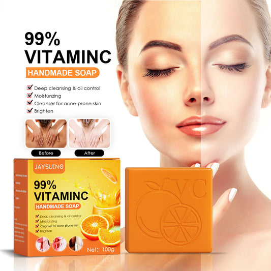 Jaysuing VC Skin Care Soap Body Moisturizing Cleansing Skin Melanin Brightening Skin Tone Soap