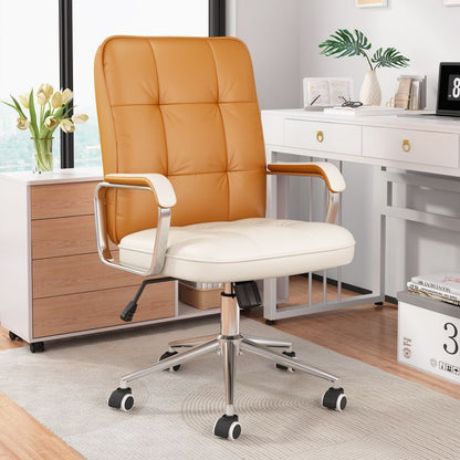 Modern Style Computer Desk Office Chair Leather Swivel Lift Training Student Study Chair Cheap Executive Office Metal Chair