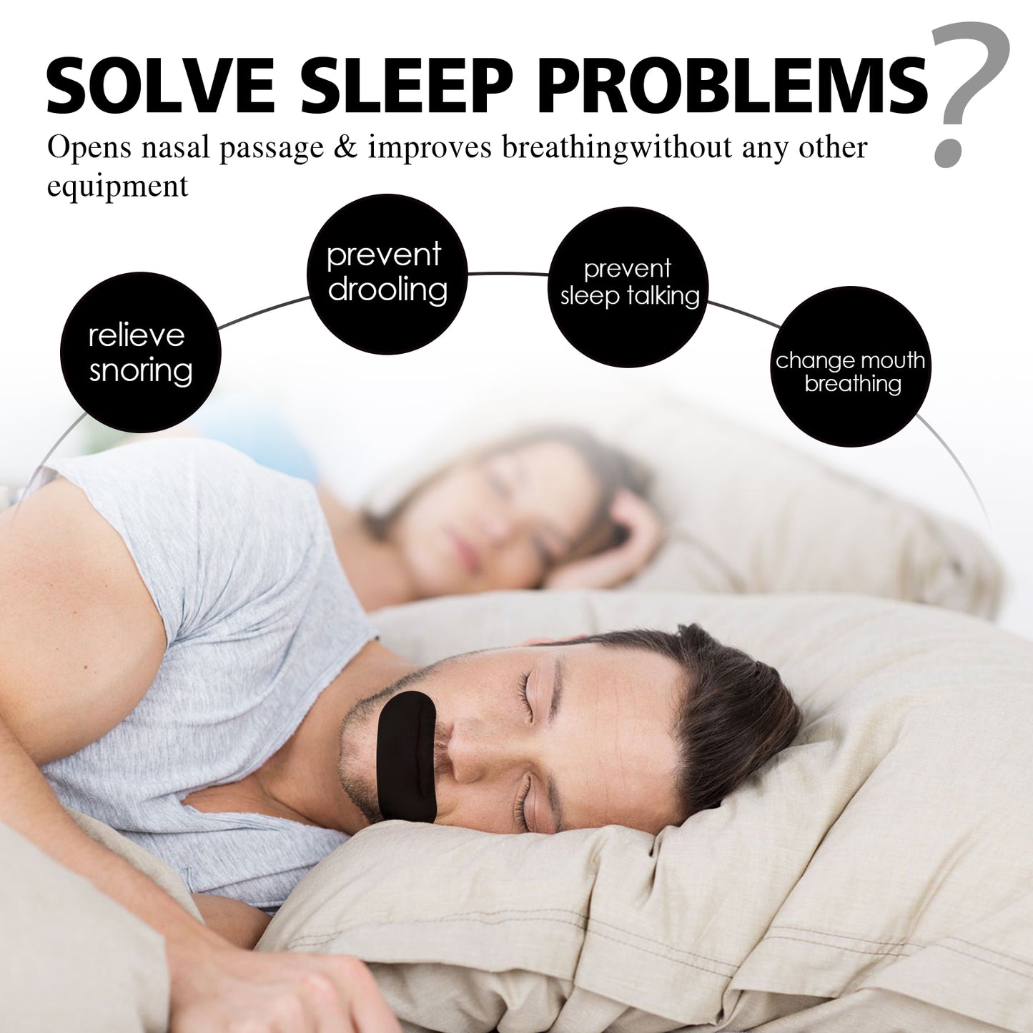 EELHOE Anti-Snoring Patch Open Mouth Breathing Anti-Snoring Patch Anti-Snoring Care Sleep Aid Adult Snore Relief Patch